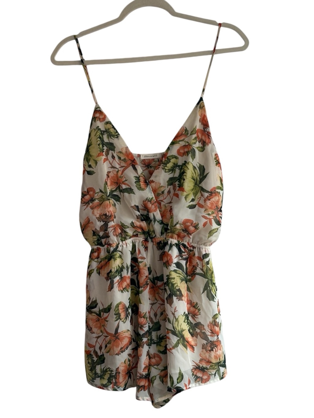 Phanuel Floral Pattern Tank Top Shorts Romper Size S